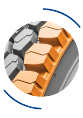 open-shoulder tread design