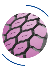wide footprint with deep tread depth